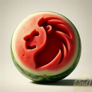 Lion-Cutout Juicy Watermelon