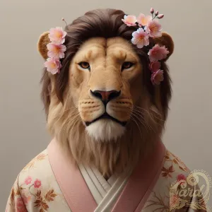 Lion in Kimono
