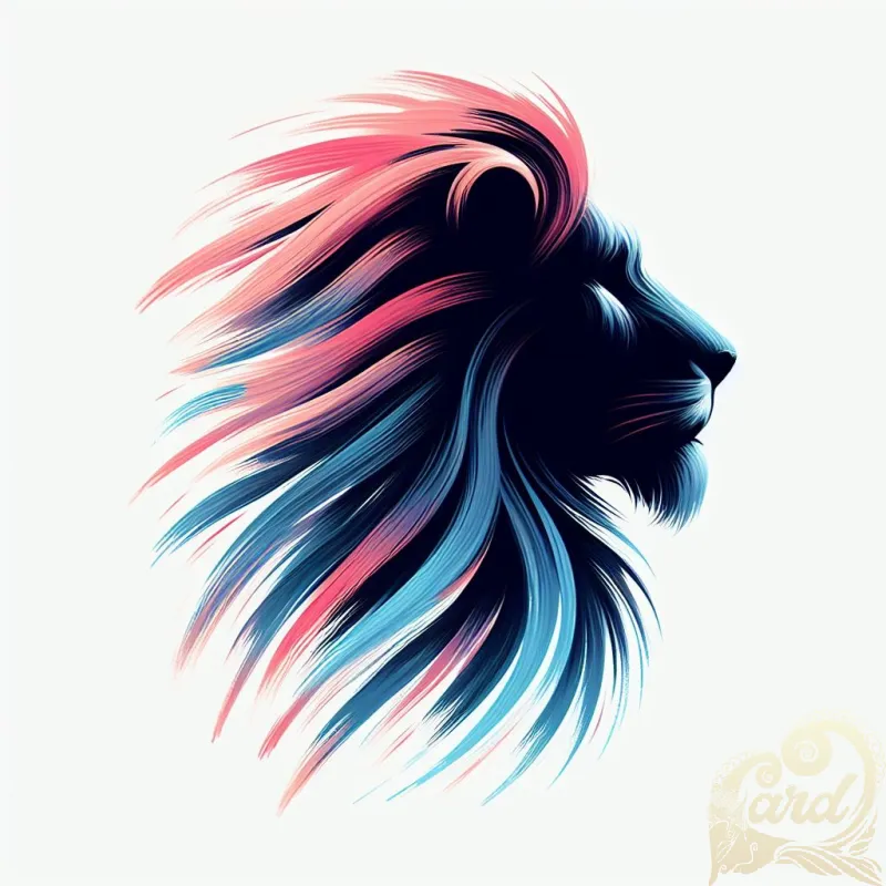 Lion’s Silhouette in Gradient