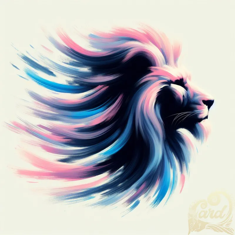 Lion’s Silhouette in Gradient