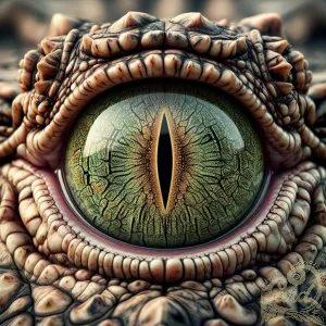 Macro Crocodile Eye Close-Up