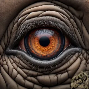 Macro Elephant Eye Close-Up
