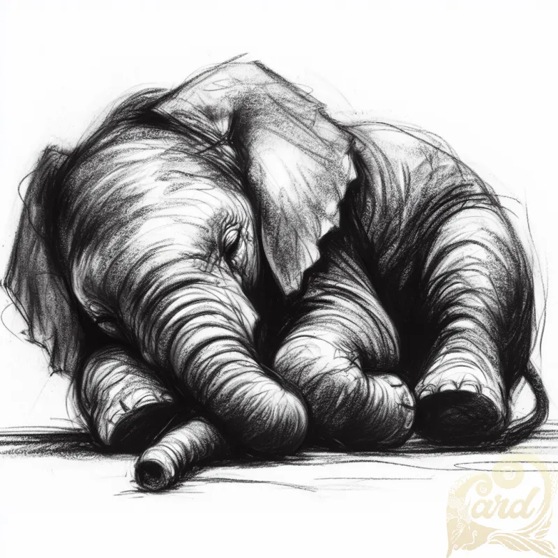 Majestic Resting Elephant