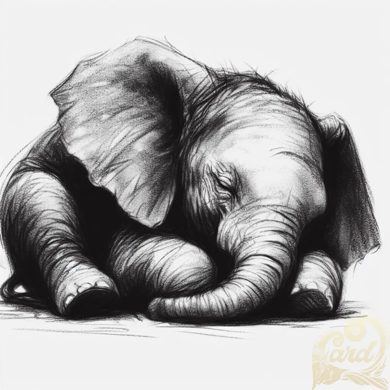 Majestic Resting Elephant