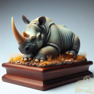 Majestic Rhino Sculpture