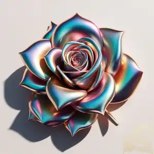 metalic rose flower