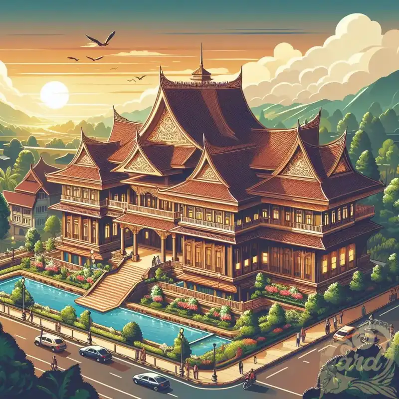 Minangkabau Gadang House in afternoon