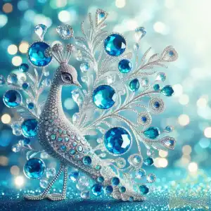 miniature crystal peacock