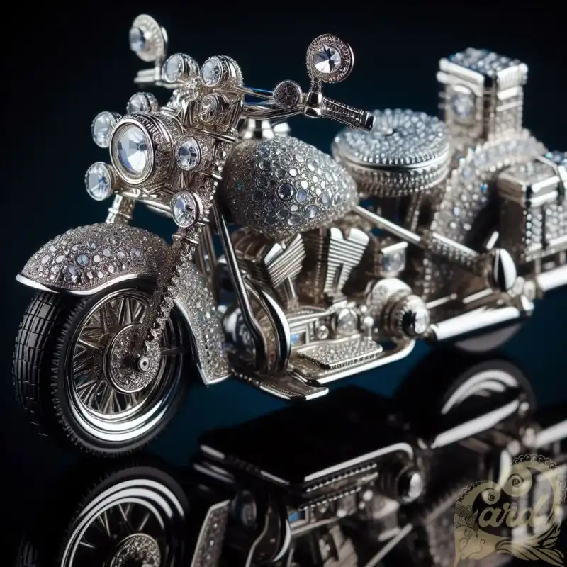 miniature diamond motorbike