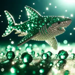 miniature green crystal shark