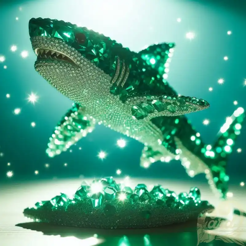 miniature green crystal shark