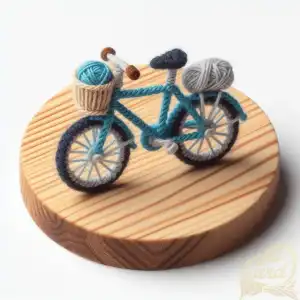 miniature knitting bicycle