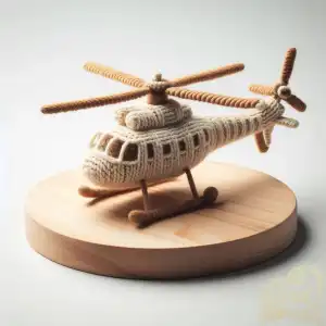 miniature knitting helicopter