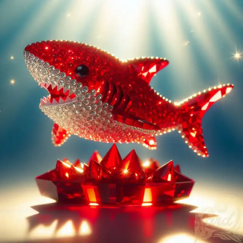 miniature red crystal shark