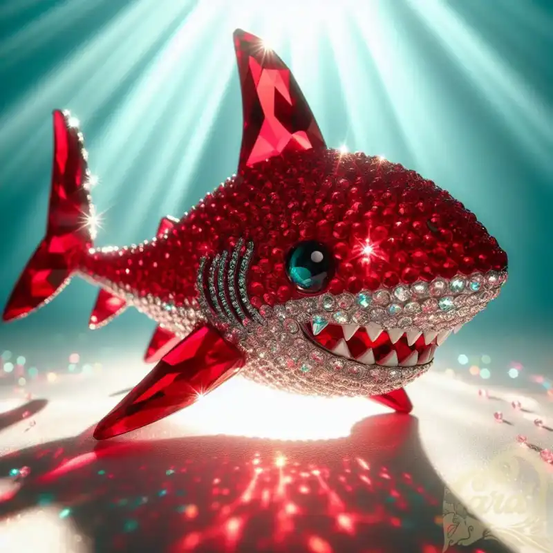 miniature red crystal shark