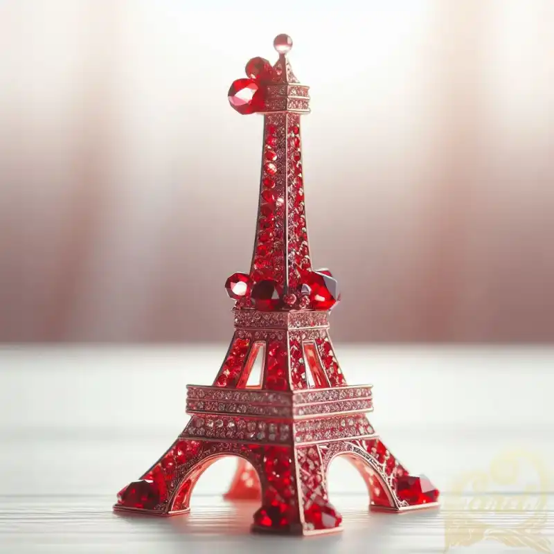 miniature red eiffel tower