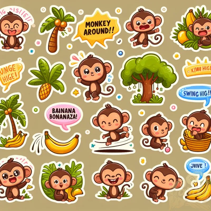 Monkey Sticker Collection