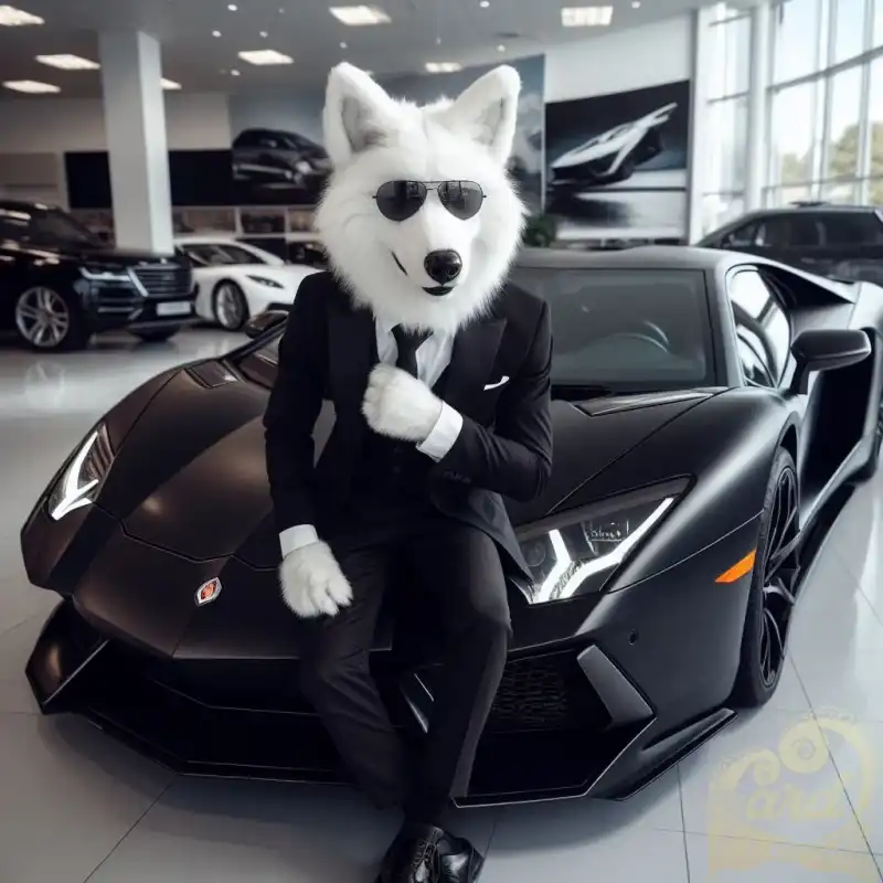 Mr.Wolf's black Aventador