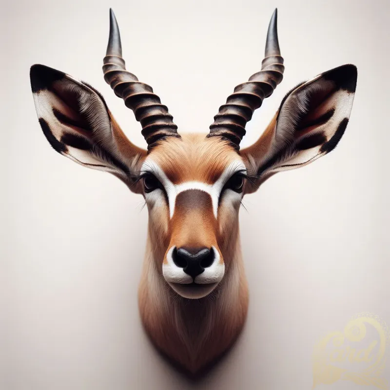 Natural Light Antelope Head