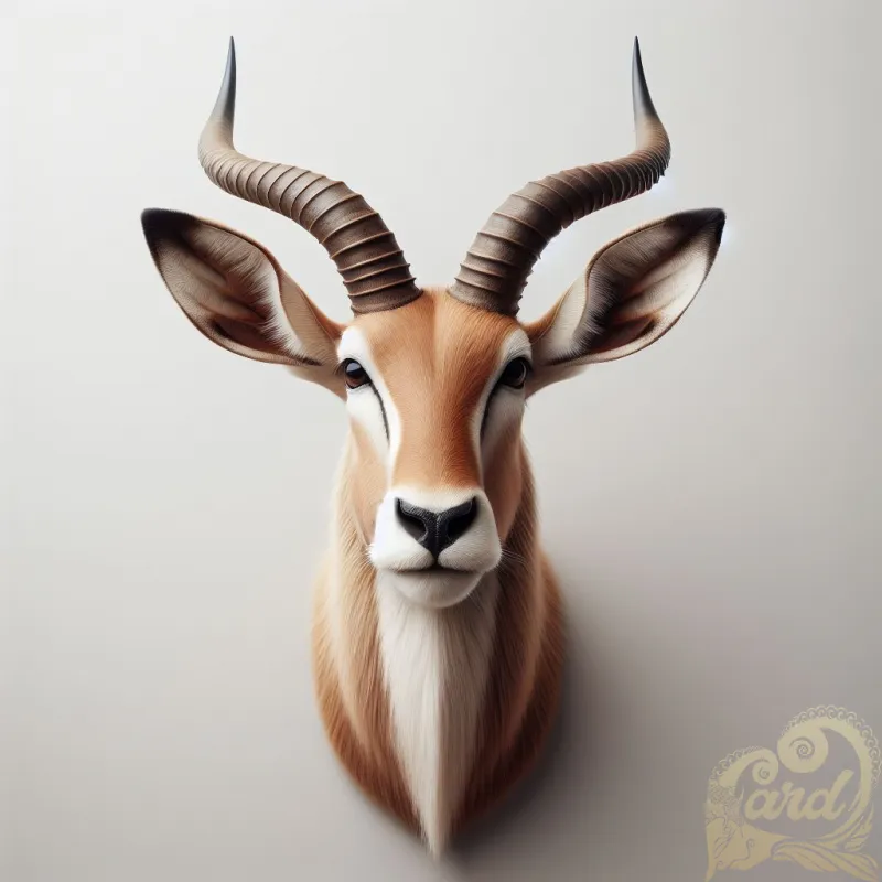 Natural Light Antelope Head
