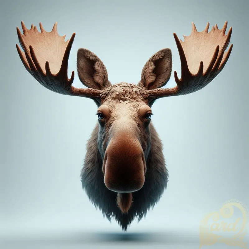 Natural Light Moose Head
