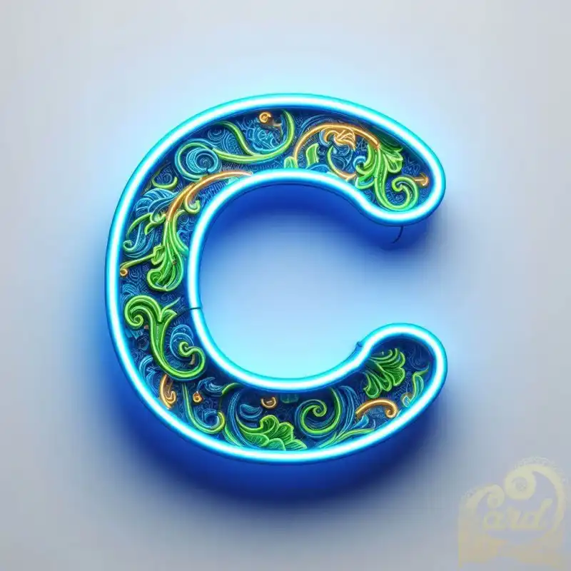 neon lit letter C