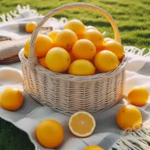 one basket of oranges