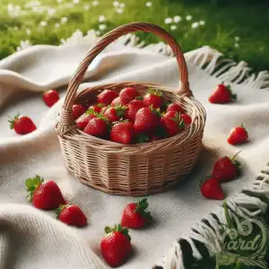 one basket of strawberries