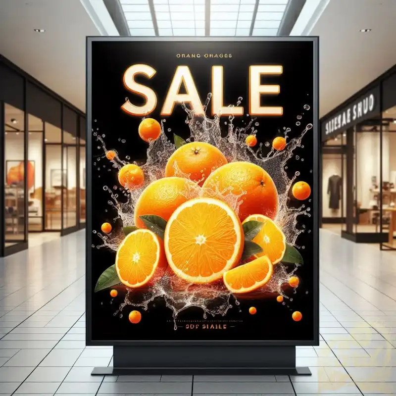 Orange fruit poster
