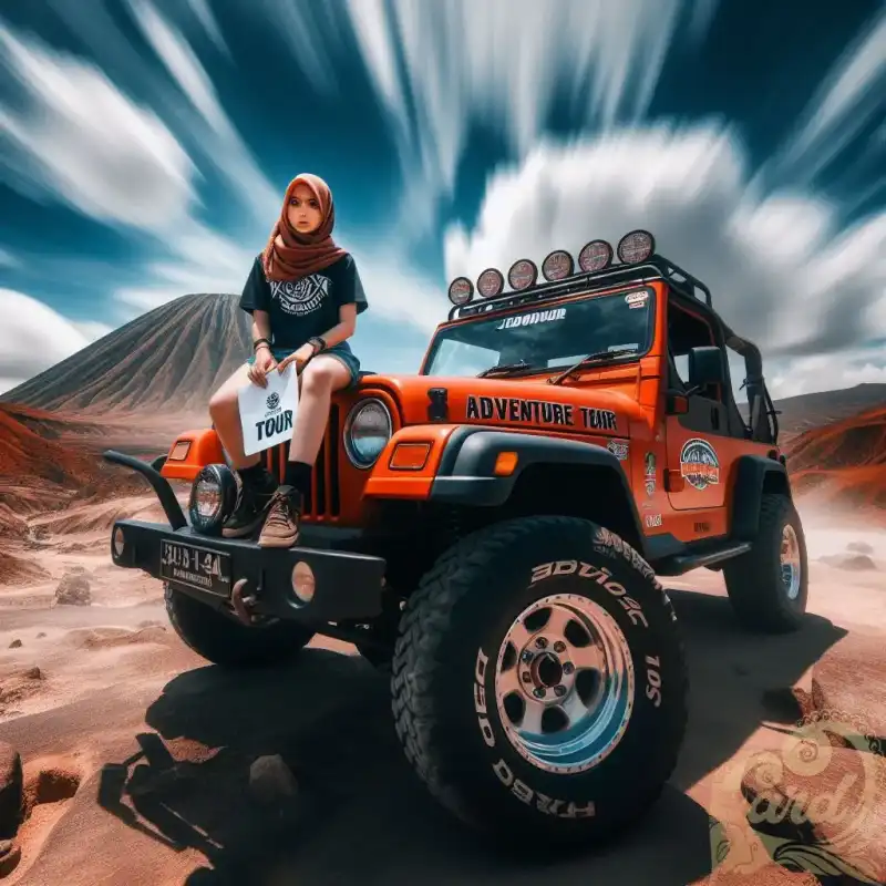 Orange Jeep Tour Bromo