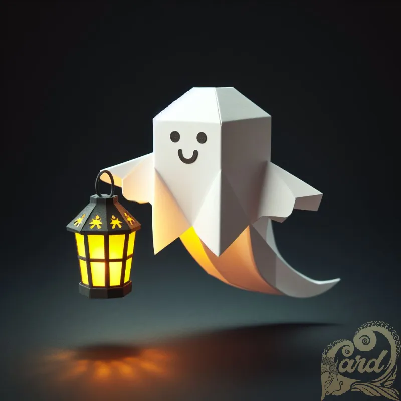 Origami Ghost Lantern: A Midnight Tale