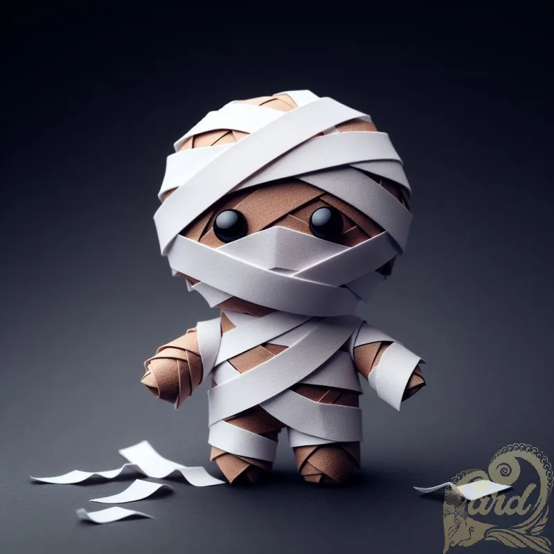 Origami Mummy Unraveling Art
