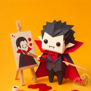 Origami Vampire Artist: A Cute, Creative Masterpiece