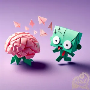 Origami Zombie Brain Chase