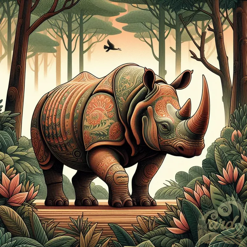 Ornate Rhino Art