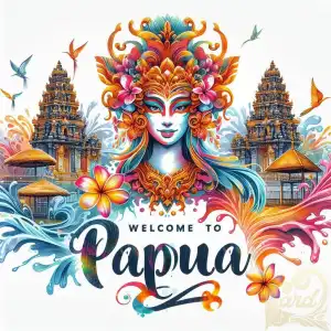 painting welcome to papua
