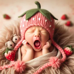 Peaceful Newborn Yawns