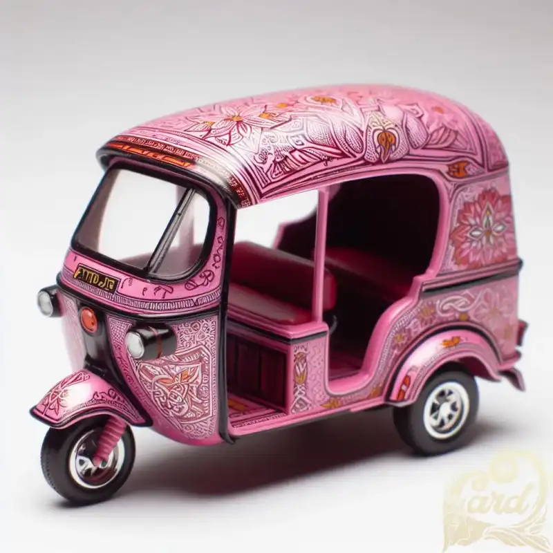 pink autorickshaw