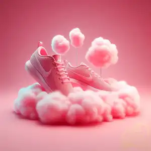 pink cotton candy shoes
