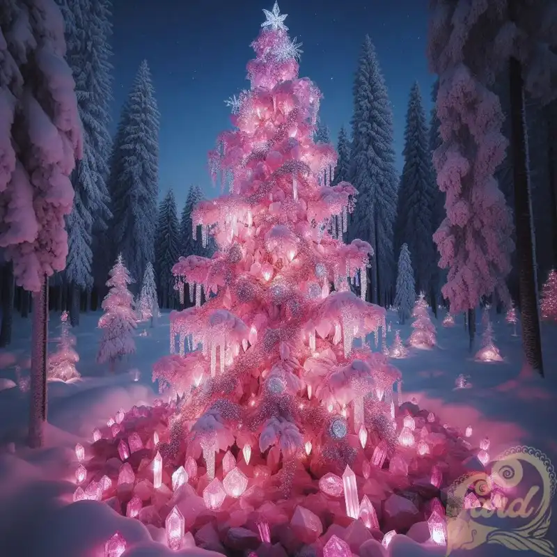 pink crystal christmas tree