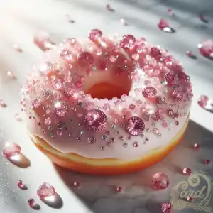 Pink crystal donut