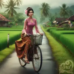 Pink kebaya village girl