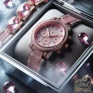 Pink luxury watch