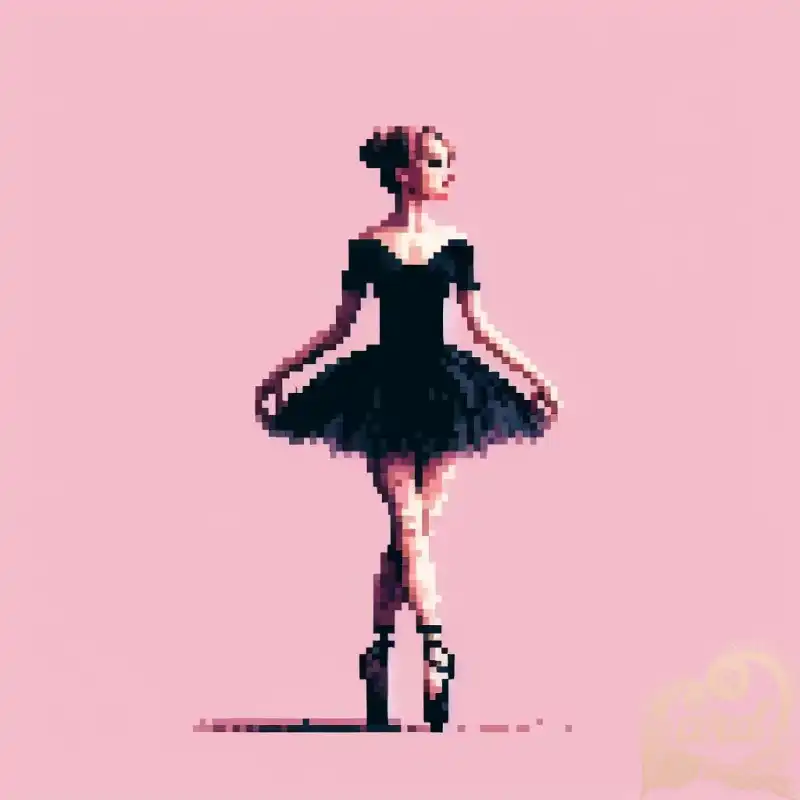 pink pixelated ballerina