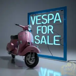 Pink Vespa motorbike for sale