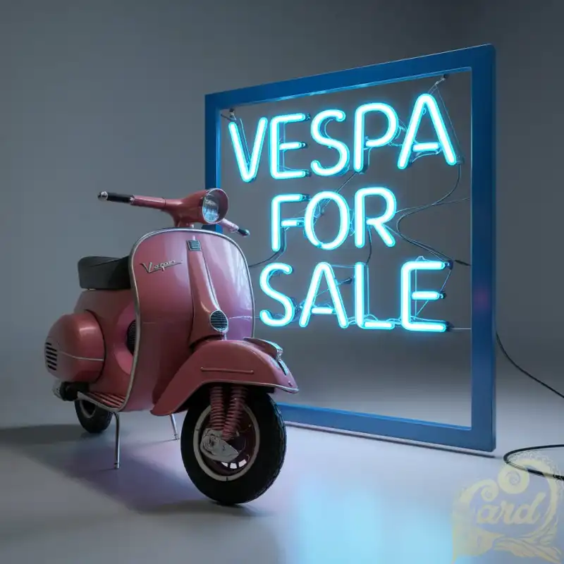 Pink Vespa motorbike for sale