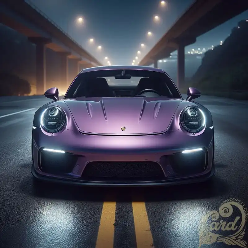 Porsche in night