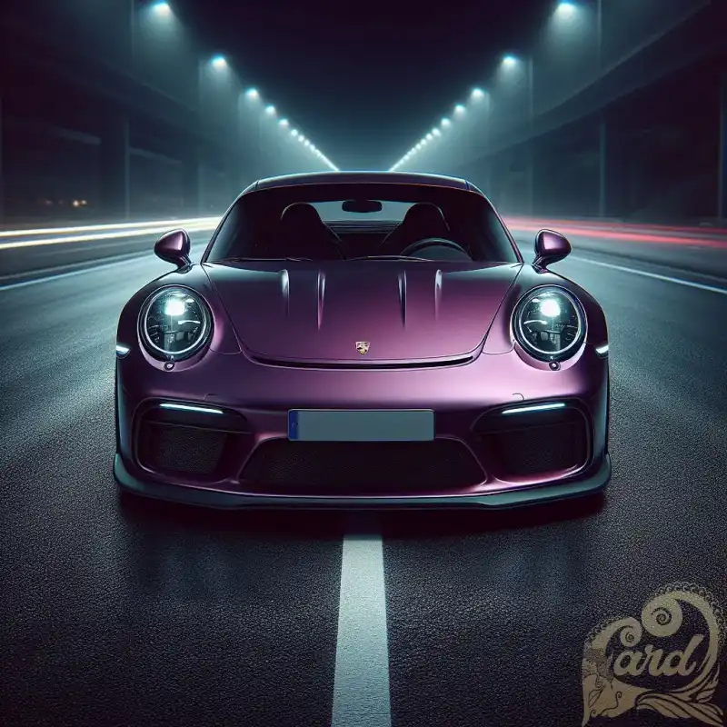 Porsche in night