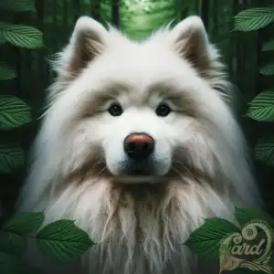 portrait of a samoyed dog