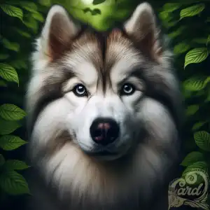 portrait of a siberian dog